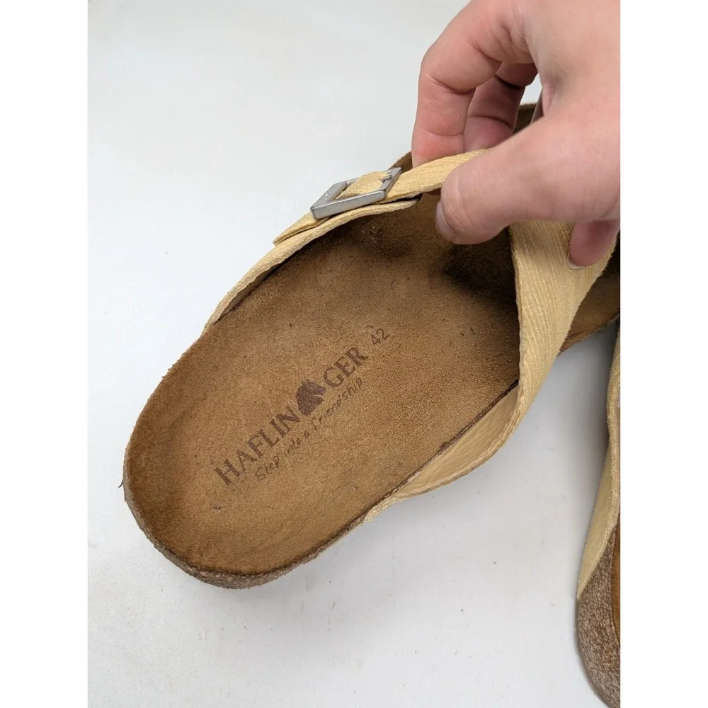 Haflinger Bio Conny Women's Size 42‎ / 11 Sandals 819018-1558 Yellow Leather